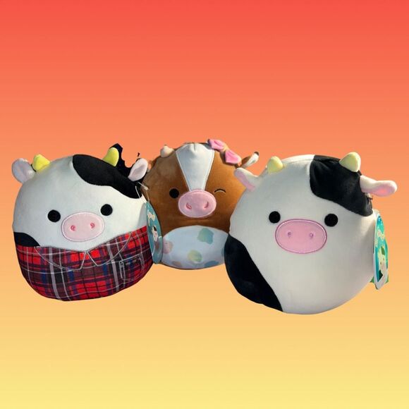 NWT Griella, Connor & Harvest Connor Cow Squishmallows 7.5” - Picture 4 of 5